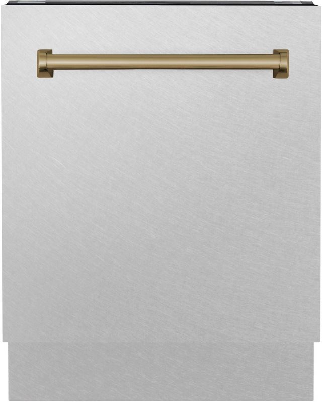 ZLINE Autograph Edition 24" DuraSnow® Stainless Steel Built In Dishwasher