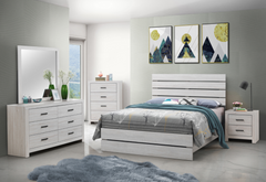 Coaster® Marion 5-Piece Coastal White Queen Panel Bedroom Set 