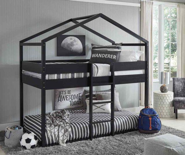Signature Design by Ashley® Flannibrook Black Twin/Twin House Loft Bed 6