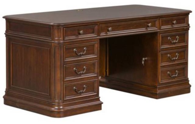Liberty Brayton Manor 5-Piece Cognac Executive Desk Set-1