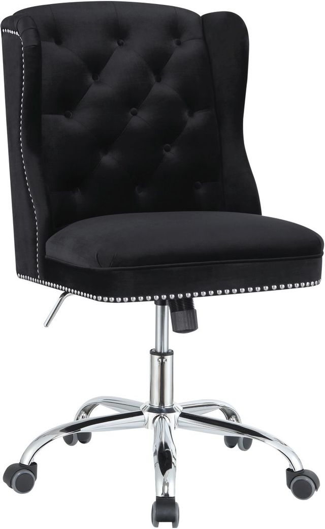 Coaster® Modern Black Velvet Office Chair