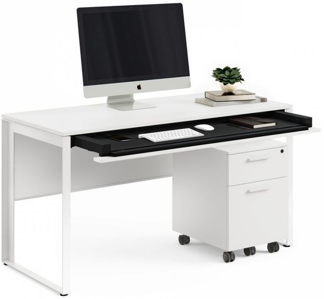 BDI Linea™ Satin White Desk 4