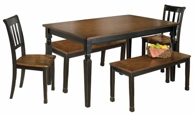 Signature Design by Ashley® Owingsville 5-Piece Black/Brown Dining Set-0