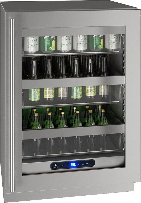 U-Line® 5 Class 24" Stainless Solid Beverage Center 2