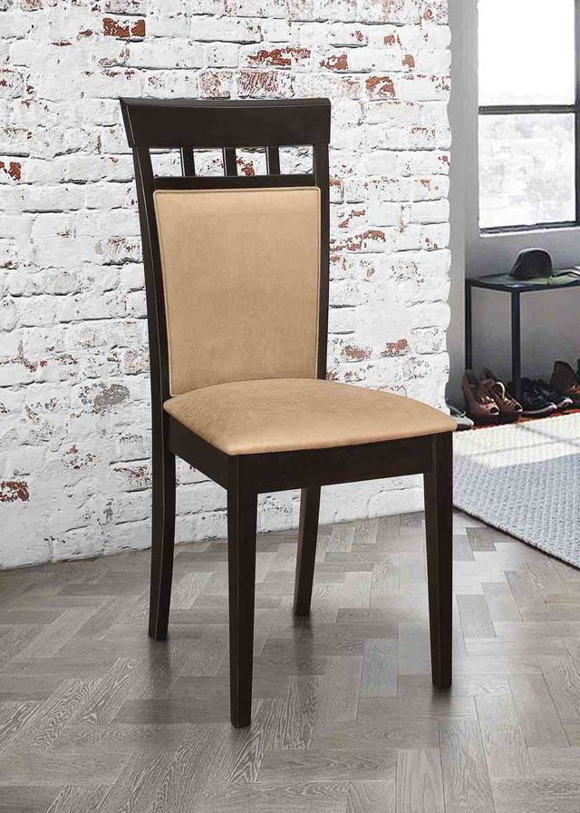 Coaster® Gabriel Cappuccino and Tan Upholstered Side Chair-3