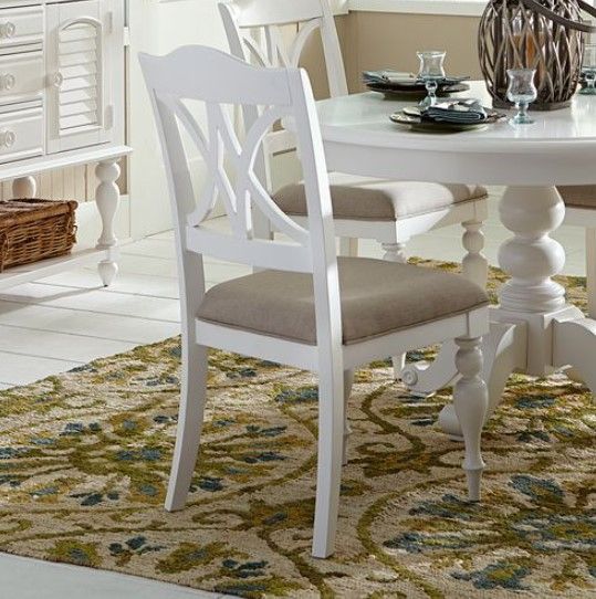 Liberty Summer House Oyster White Side Chair 4