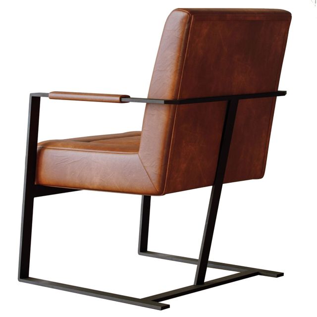 Jofran Maguire Saddle Leather Sled Chair-3