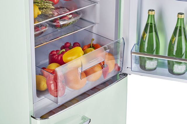 Unique® Appliances Classic Retro 7.0 Cu. Ft. Summer Mint Green Counter Depth Freestanding Bottom Freezer Refrigerator 8