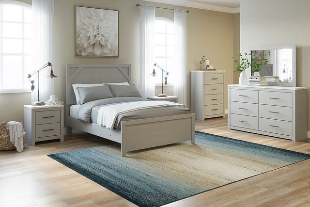 Signature Design by Ashley® Cottonburg Dove Gray King Panel Bed-3
