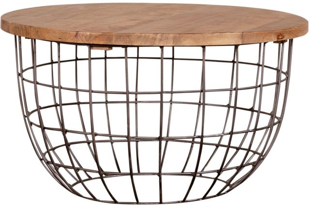 Liberty Akins Gunmetal/Weathered Honey Nesting Caged Accent Tables-2