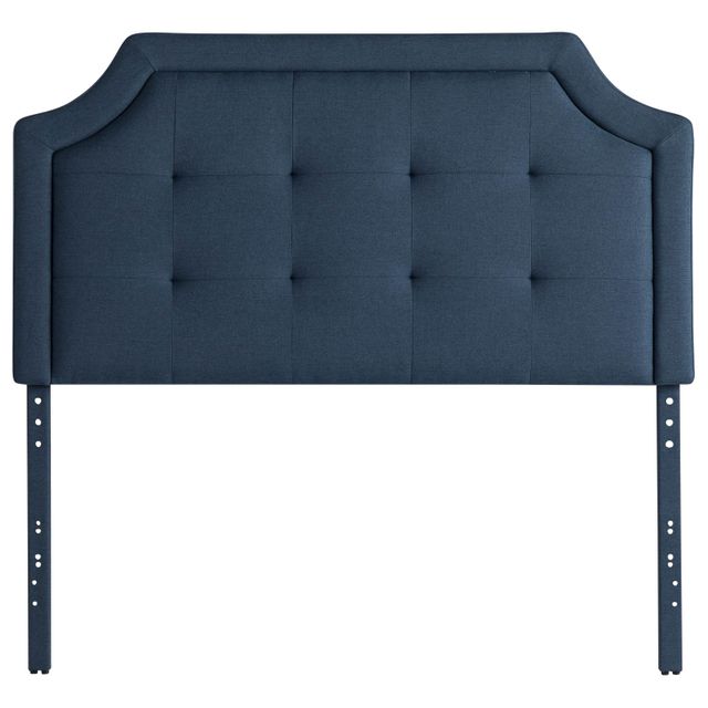 Malouf® Structures™ Charcoal Queen Scooped Square Tufted Upholstered Headboard 4