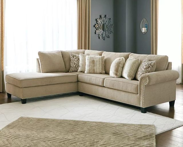 Signature Design by Ashley® Dovemont 2-Piece Putty Sectional Sofa 3