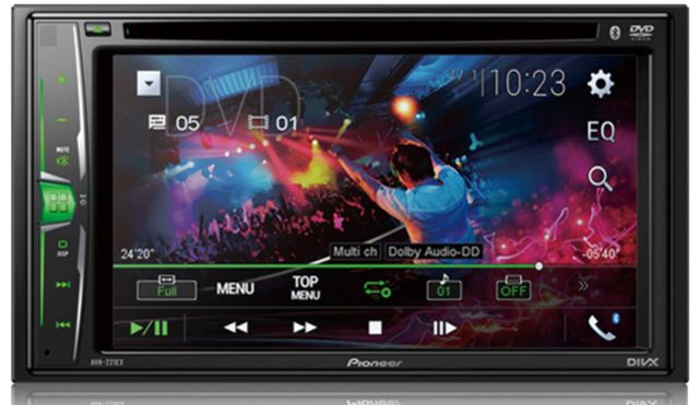 Pioneer AVH-221EX Multimedia DVD Receiver with 6.2" WVGA Clear Resistive Display