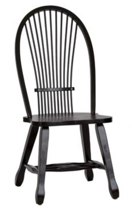 Liberty Treasures Bow Back Side Chair-Black 2