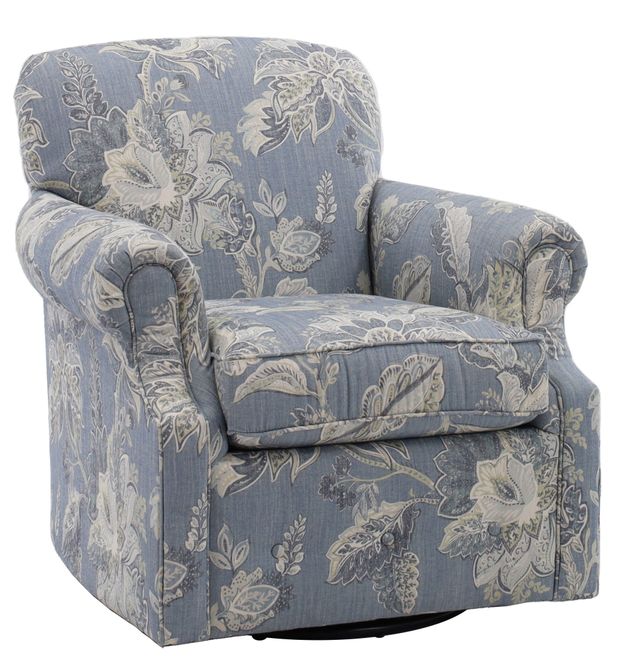 Mayo Morrisette Indigo Swivel Chair | Miskelly Furniture