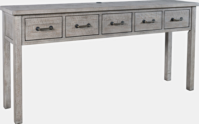 Jofran Inc. North Coast Gray Wash 5 Drawer Accent Console Table 1