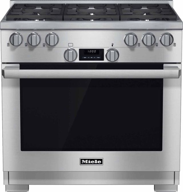 Miele HR 1134-1 G 36" Clean Touch Steel Pro Style Gas Range