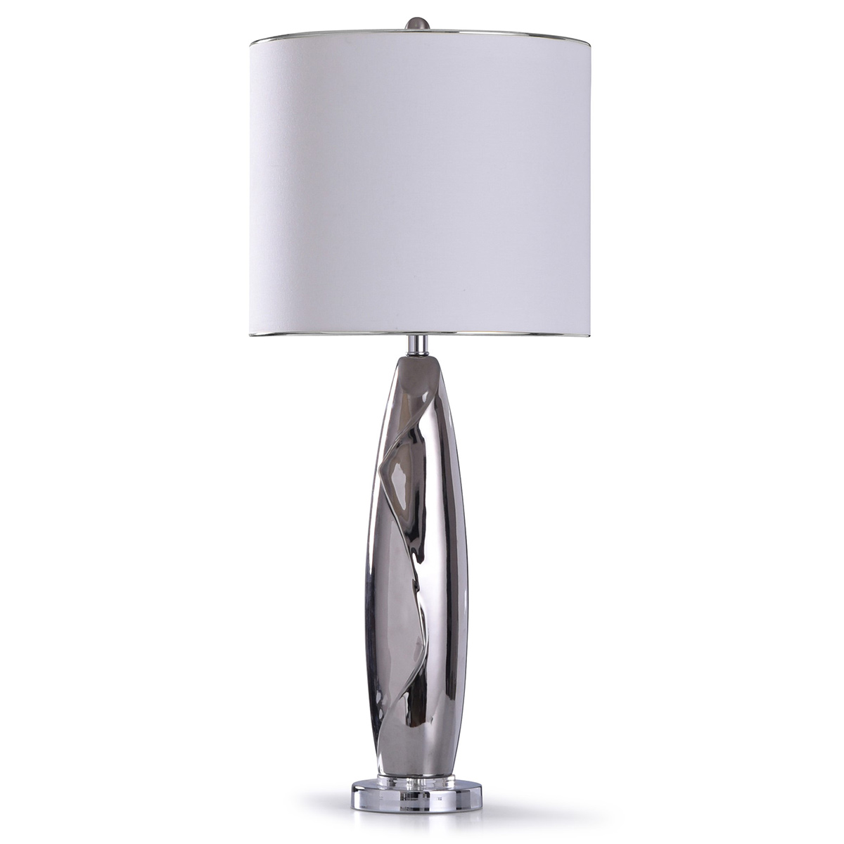 Style Craft Guildford Silver Ceramic Table Lamp
