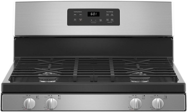 GE® 30" Stainless Steel Free Standing Gas Range with Continuous Grates 3
