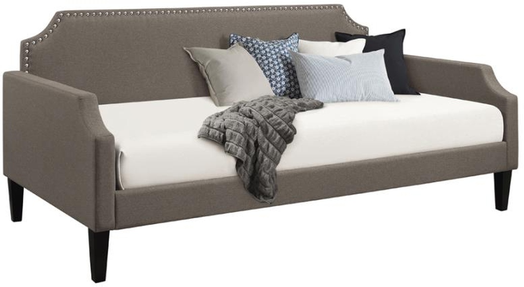 Coaster® Olivia Grey Upholstered Twin Daybed With Nailhead Trim ...