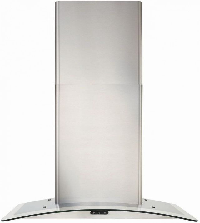 Broan® Elite EW46 Series 36" Stainless Steel Convertible Curved Glass Wall Mount Chimney Range Hood-0
