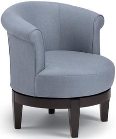 Best™ Home Furnishings Attica Blue/Espresso Swivel Chair
