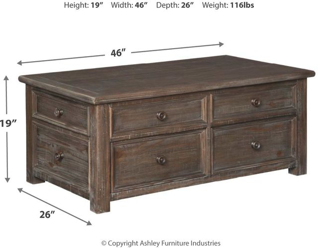 Signature Design by Ashley® Wyndahl Rustic Brown Lift Top Coffee Table 5