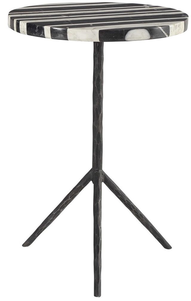 Uttermost® Fine Line Black and White Accent Table 0