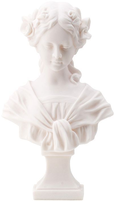 A & B Home White Lady Figure Statue-0