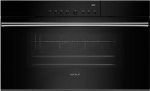Wolf® M Series 30" Black Contemporary Single Electric Steam Wall Oven