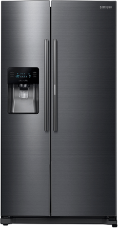 Samsung 24.7 Cu. Ft. Fingerprint Resistant Black Stainless Steel Side-By-Side Refrigerator 0