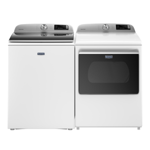 Maytag Smart 4.7 cu.ft. Top Load Washer and Gas Dryer pair with Extra Power button