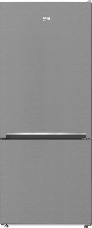 Beko 14.0 Cu. Ft. Fingerprint-Free Stainless Steel Counter Depth Bottom Freezer Refrigerator 
