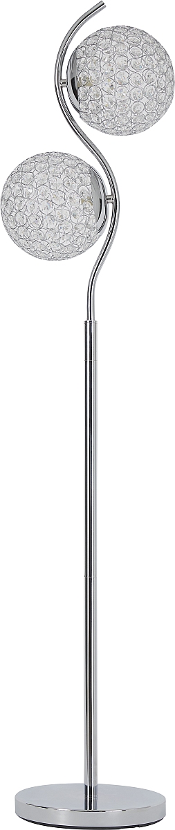 silver metal floor lamp