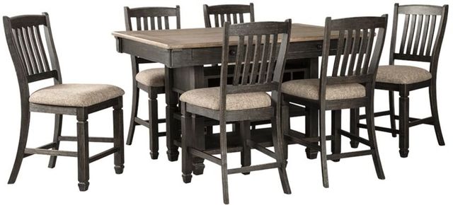 Signature Design by Ashley® Tyler Creek 7-Piece Black/Gray Counter Height Dining Set 0