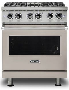 Viking® 5 Series 30" Pacific Grey Pro Style Dual Fuel Natural Gas Range