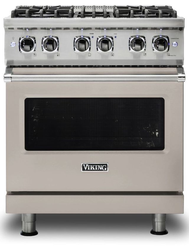 Viking® 5 Series 30" Pacific Grey Pro Style Dual Fuel Liquid Propane Gas Range