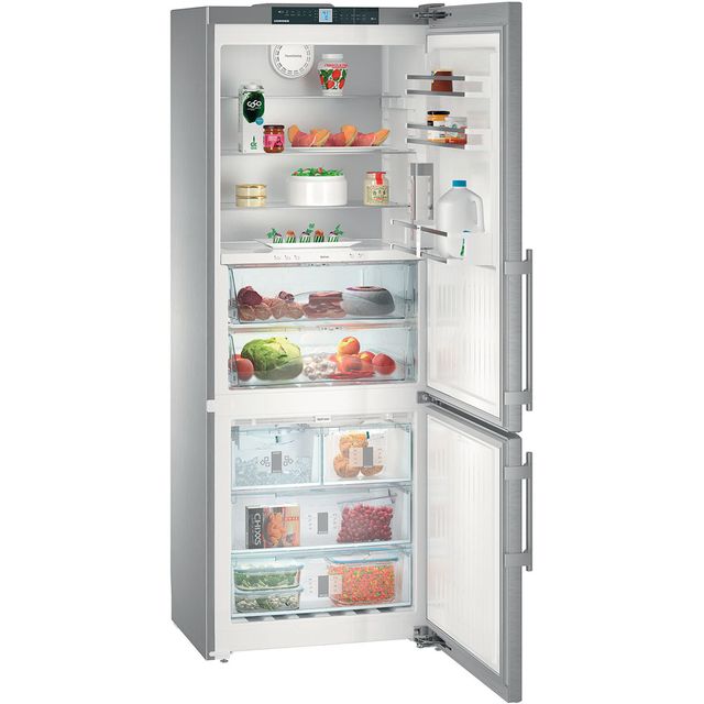 Liebherr 15 Cu. Ft. Bottom Freezer Refrigerator-Stainless Steel-1