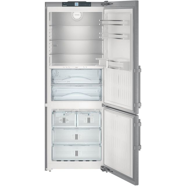 Liebherr 15 Cu. Ft. Bottom Freezer Refrigerator-Stainless Steel-3