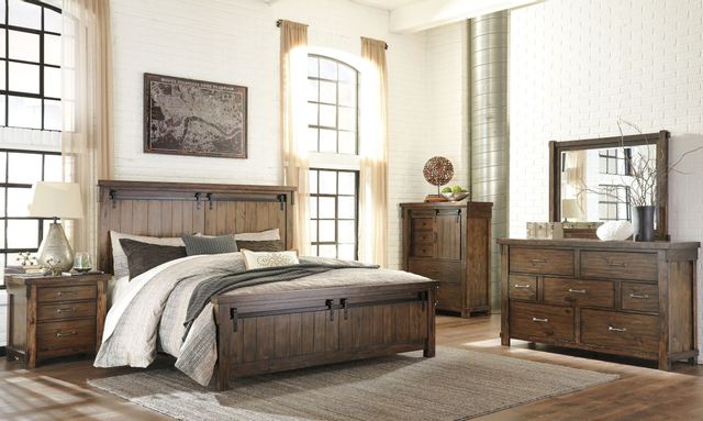 Signature Design by Ashley® Lakeleigh Dark Brown Queen Panel Bed 2