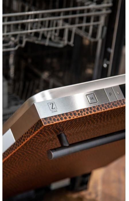 ZLINE Professional 24" Hand Hammered Copper Built In Dishwasher 4