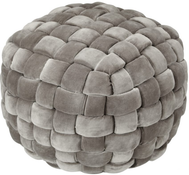 Moe's Home Collections Jazzy Charcoal Pouf 1