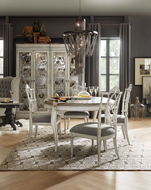 Hooker® Furniture Arabella White Upholstered Side Dining Chair 3