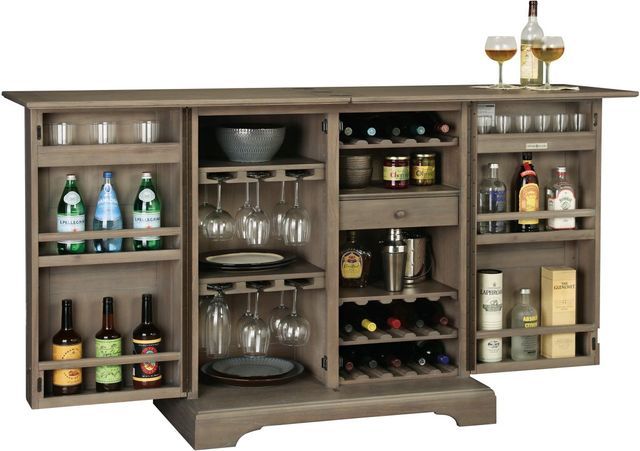 Howard Miller® Aged Gray Wine and Bar Console-2