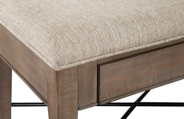 Magnussen Home® Paxton Place Dovetail Grey Upholstered Bench 9