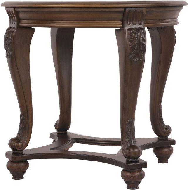 Signature Design by Ashley® Norcastle Dark Brown Round End Table 2