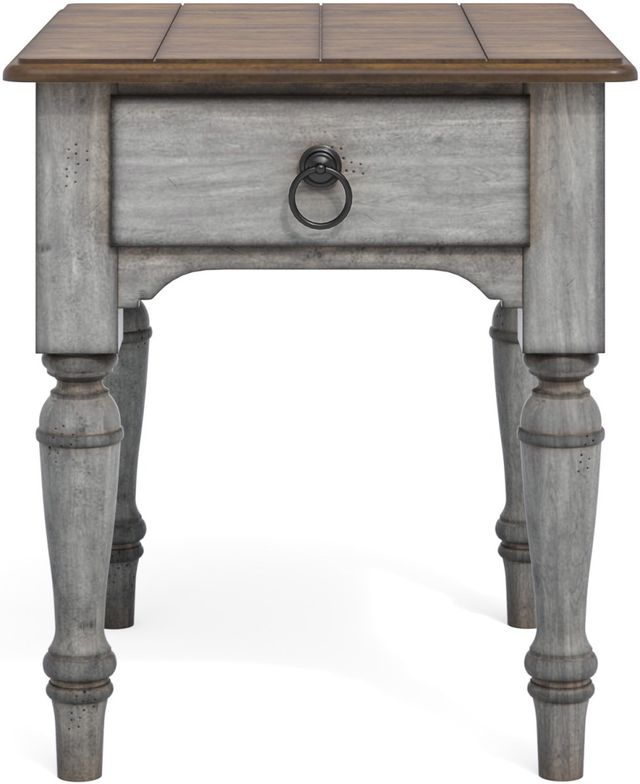 Flexsteel® Plymouth® Distressed Graywash End Table 1