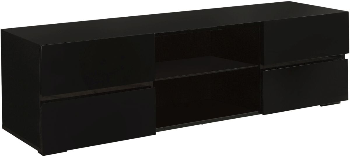 Coaster® Glossy Black 4-Drawer TV Console