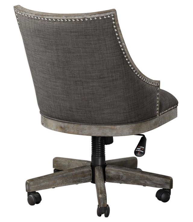 Uttermost® Aidrian Heavy Gray Desk Chair-2