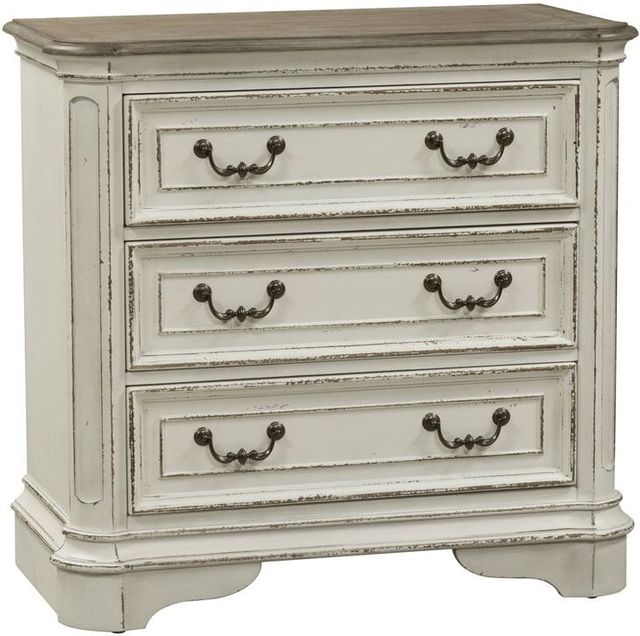Liberty Magnolia Manor Three Drawer Bedside Chest With Charging Station 1